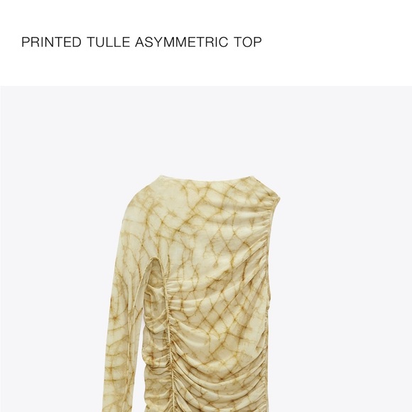 Zara Ruched tulle top - Picture 2 of 3